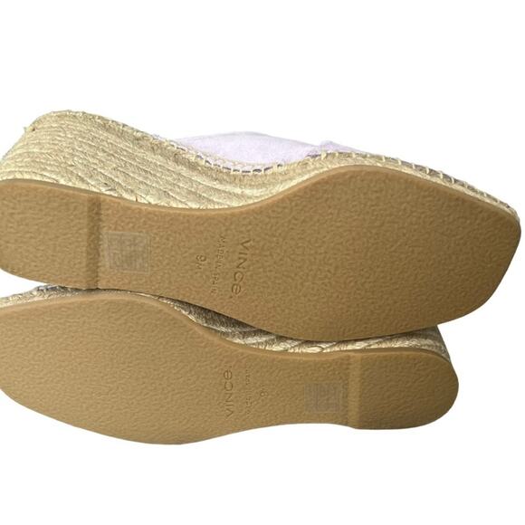 Vince Gaelan Suede Crisscross Wedge Espadrilles Sandals In Violetta size 9 - Picture 9 of 13